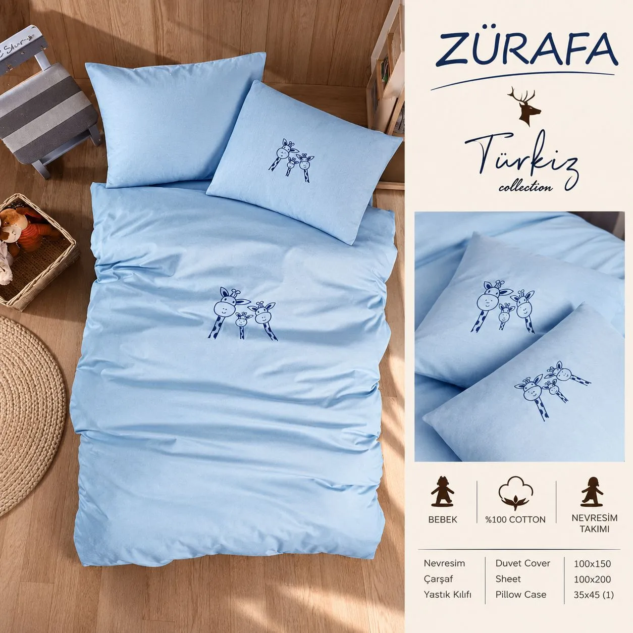 طقم مفروشات أطفال Türkiz Collection