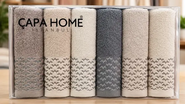 ÇAPA HOME Luxury Towel Set – 6 Pieces | Neutral Colors