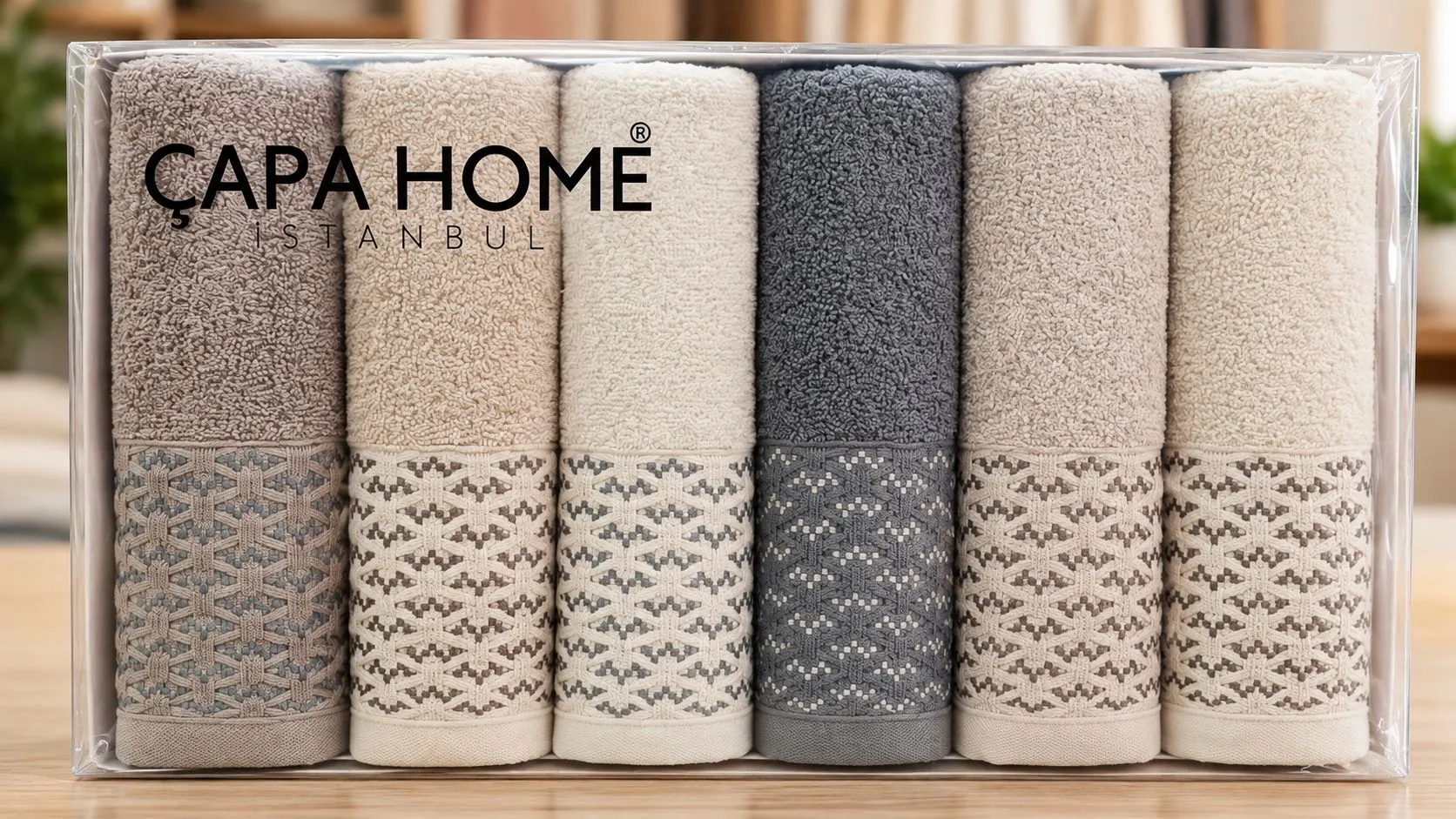 ÇAPA HOME Luxury Towel Set – 6 Pieces | Neutral Colors